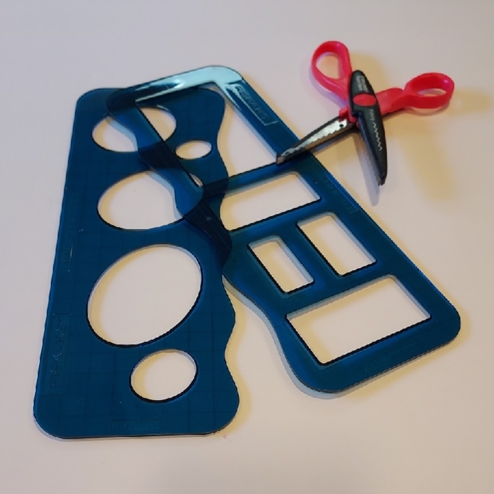 Fiskars Stencil And Pinking Sheers Bundle